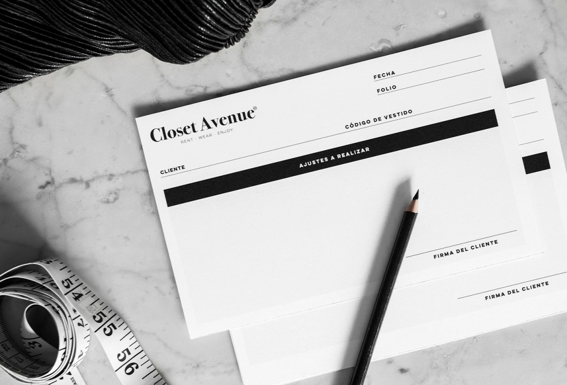 Branding Closet Avenue Papelería Interna