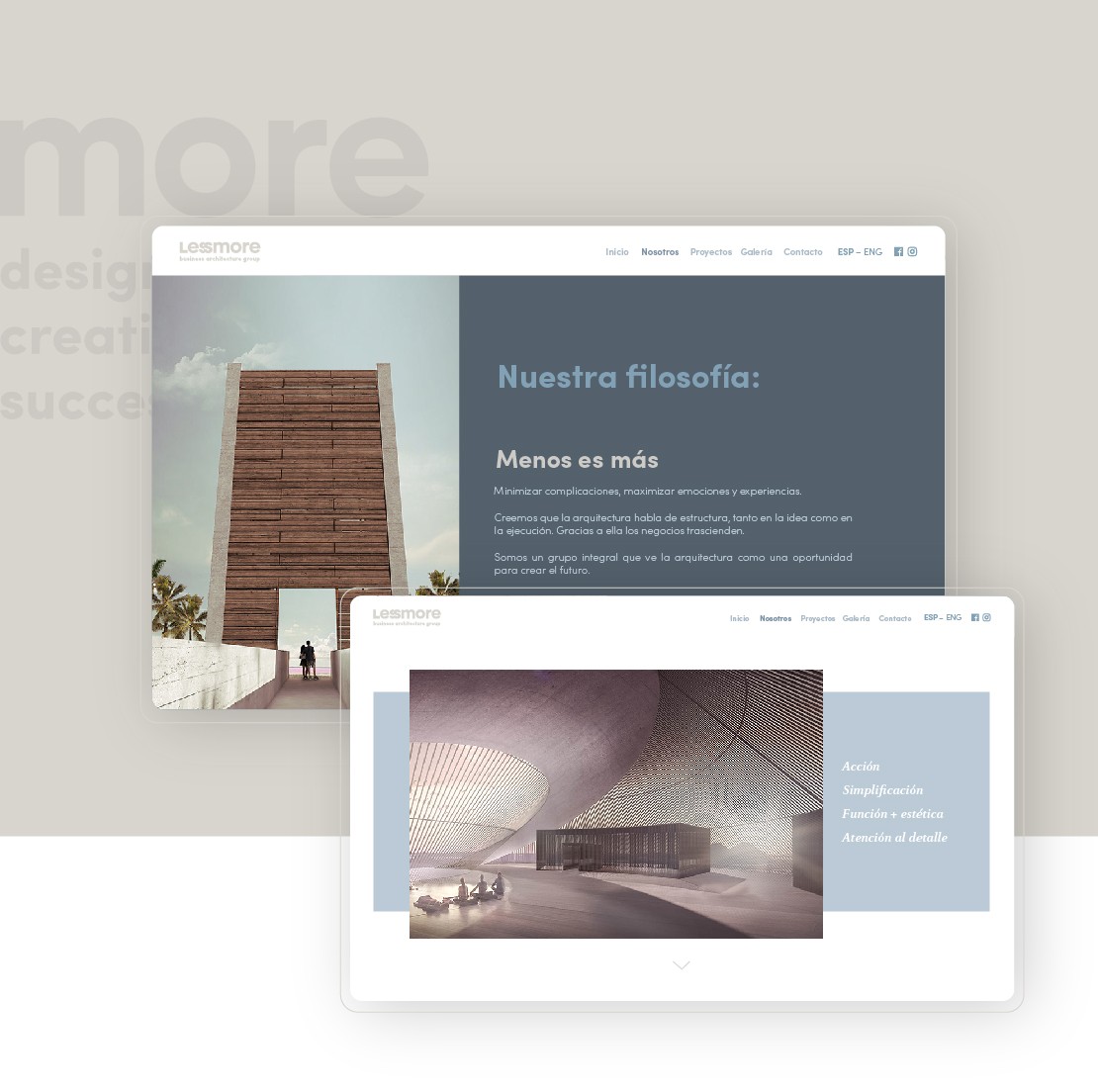 Branding Lessmore Web Diseño