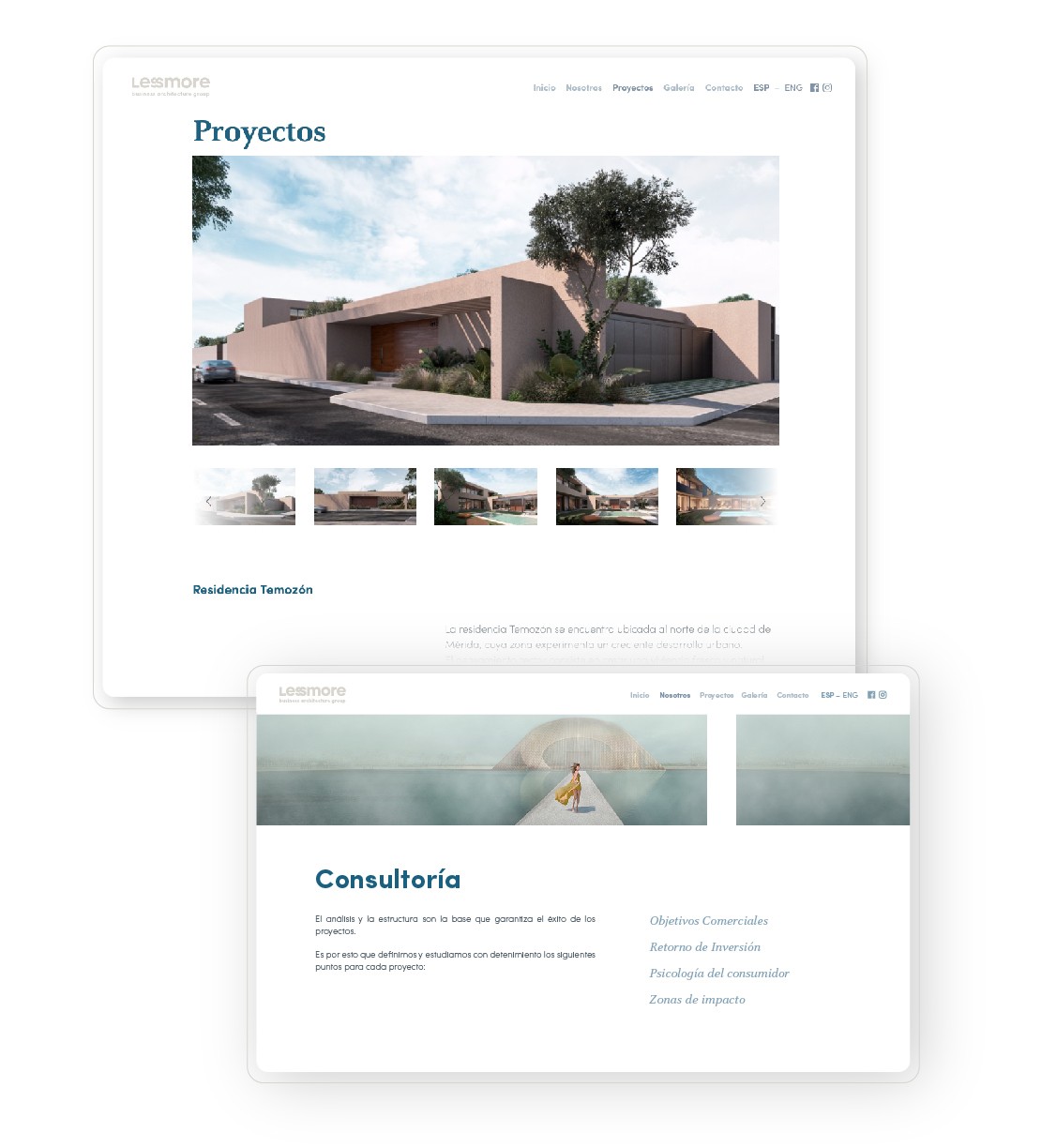 Branding Lessmore Diseño Web