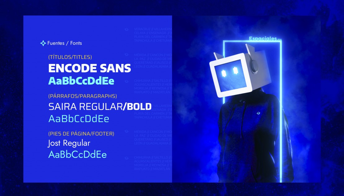 Mantra Espaciales Tipografía