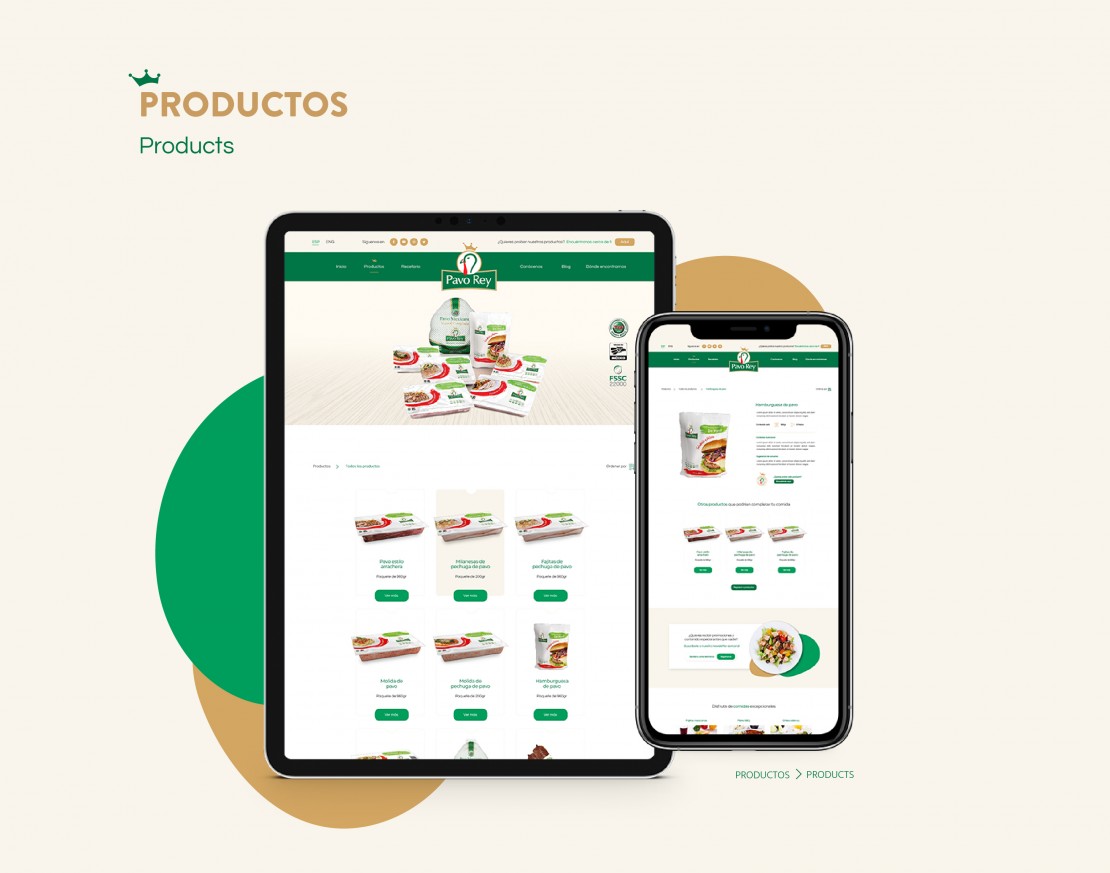 Diseño web _ Sección Productos _ Pavorey _ Agencia Publicidad Mantra