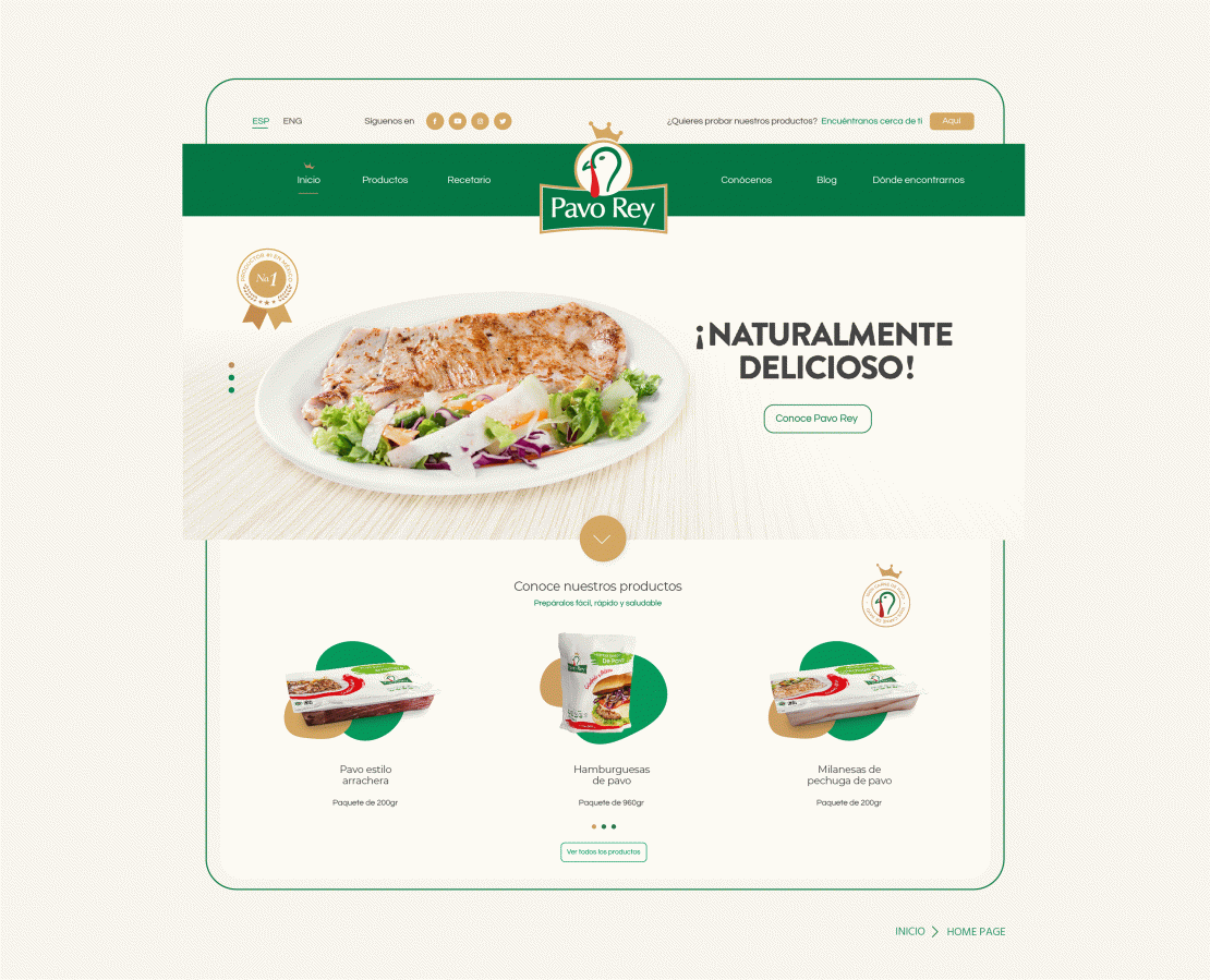 Diseño web _ Secciones _ PavoRey _ Agencia Publicidad Mantra